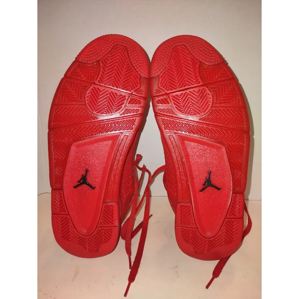 Nike Air Jordan 4 Retro Flyknit University Red Sneakers Mens 9.5 Shoe AQ3559-600